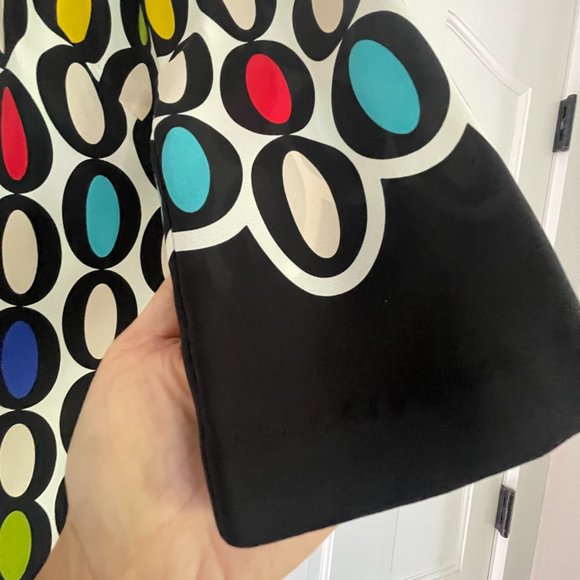 Trina Turk Silk geometric cocktail dress size 4 like new! - Picture 3 of 5